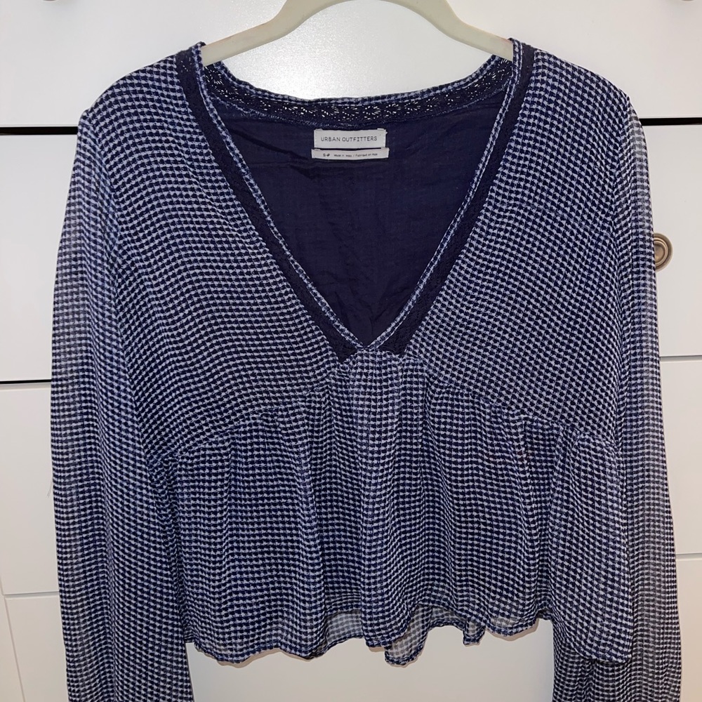 UO Hazel Lace Trip Babydoll Top